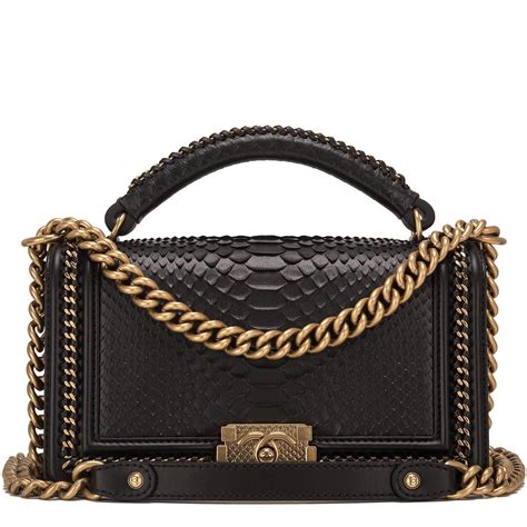 chanel boy bag python medium|Chanel python clutch bag.